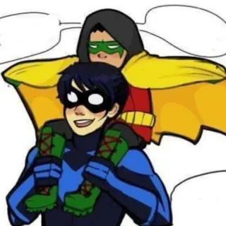 ♟ 991d4b65 Robin Комикс, Супергерой, Мультфильм, Друзья, DC Comics whatsapp sticker
