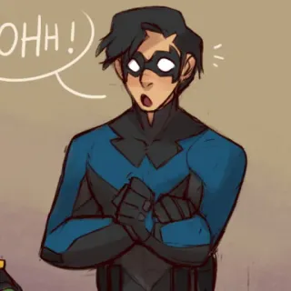 ♟ b0acefb6 Nightwing OHH! Мультфильм, Супергерой, Комикс, DC Comics whatsapp sticker