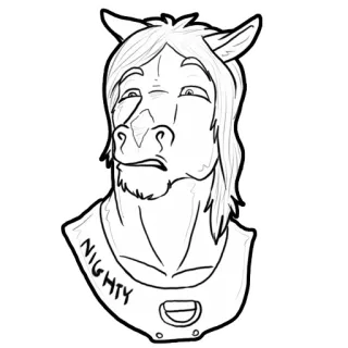 😫 0a0e2a2d NIGHTY ม้า, แอนโทร, สัตว์, การ์ตูน, ตัวละคร, แฟนตาซี telegram sticker