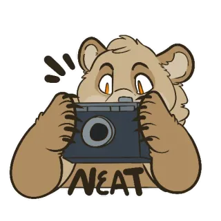 Nighty the Bear by Paper-Wings telegram stickers
