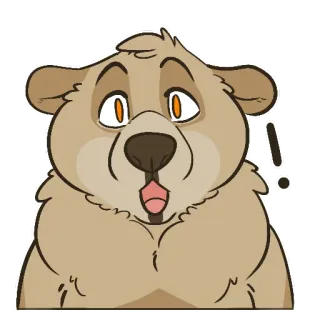 ❗️ 2c078347 熊, 动物, 卡通, 贴纸, 惊讶, 惊叹, 情感 whatsapp sticker