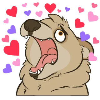 💕 2f3357fc 熊, 卡通, 爱心, 爱, 可爱, 动物 whatsapp sticker