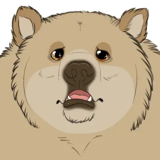 😢 5d2ef2f8 熊, 动物, 卡通, 伤心, 哺乳动物, 野生动物, 可爱 whatsapp sticker