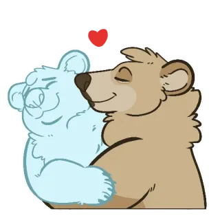 😘 629b9c5f 熊, 拥抱, 爱, 可爱, 动物, 卡通, 友谊, 心 whatsapp sticker