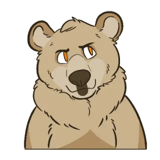 😏 7760dae1 熊, 动物, 毛茸茸, 卡通, 插图 whatsapp sticker