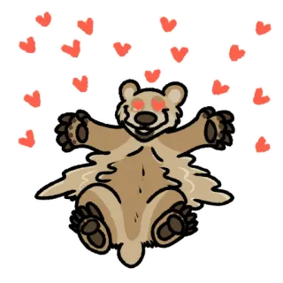 😩 83704b3e 熊, 爱心, 卡通, 动物, 爱, 可爱, 拥抱 whatsapp sticker