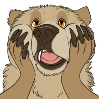 😍 8ab8107c 熊, 卡通, 动物, 哺乳动物, 可爱, 搞笑 whatsapp sticker