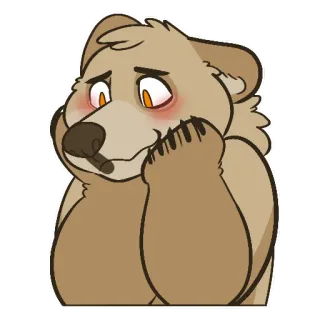 ☺️ 8fdddb92 熊, 卡通, 可爱, 悲伤, 动物, 毛茸茸 whatsapp sticker