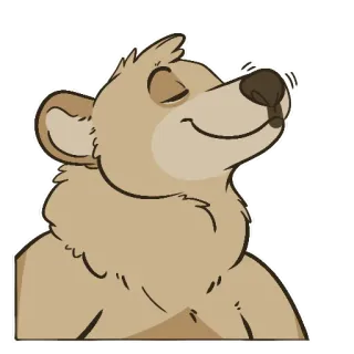 👃 c7e584ee 熊, 动物, 哺乳动物, 卡通, 快乐, 可爱, 插图 whatsapp sticker