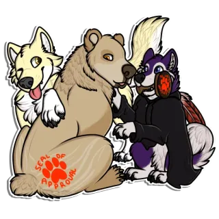 Nighty the Bear by Paper-Wings telegram stickers