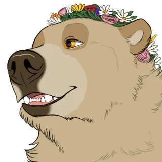 Nighty the Bear by Paper-Wings telegram stickers