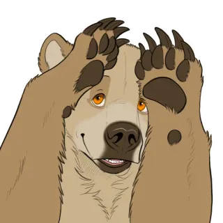 🤗 f7ff5aaf 熊, 动物, 卡通, 哺乳动物, 毛茸茸, 角色, 可爱 whatsapp sticker