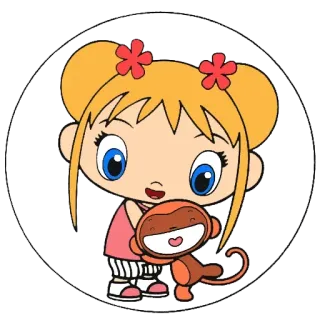 🏖 0198df9e การ์ตูน, ผู้หญิง, ลิง, มิตรภาพ, น่ารัก telegram sticker