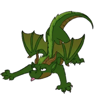 🌱 4a90b848 Drache, grün, Fantasy, Monster, Fabelwesen, Cartoon, spielerisch, Animation telegram sticker