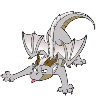 ❄️ 822d193a Drache, Fantasy, Fabelwesen, Cartoon, Illustration telegram sticker