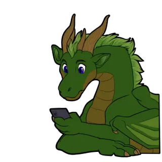👀 cc54d460 Drache, Furry, Cartoon, Handy, Anthropomorph telegram sticker