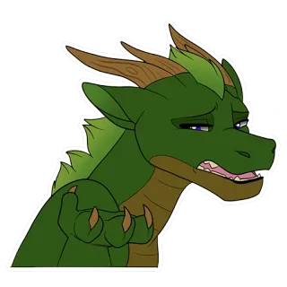 😒 e1733a5d Drache, Cartoon, Tier, Fantasy, Aufkleber, Reptil, Grün, Fabelwesen telegram sticker