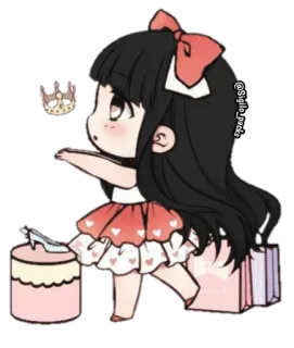😊 99f91e8b @sigllo_pecks Kartun, Lucu, Gadis, Kawaii, Anime, Chibi telegram sticker