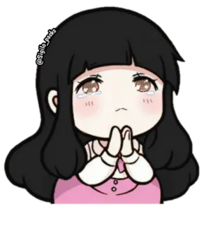 😢 a0b6cdf0 @Sigilo_packs Chibi, Menangis, Anime, Memohon, Kawaii telegram sticker