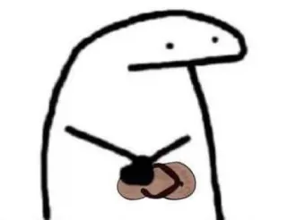 🐣 289daba9 boneco palito, chinelos, sandálias, desenho animado, humor, meme whatsapp sticker