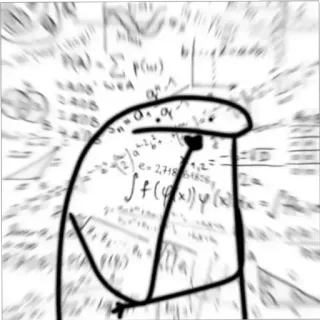 🐣 52d4b4cb Meme, Pensando, Estressado, Florkofcows, Matemática, Confuso whatsapp sticker
