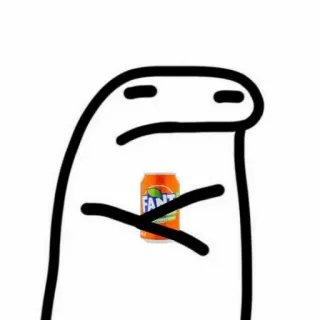 🐣 772cd112 FANTA Fanta, Refrigerante, Bebida, Laranja, Flork, Desenho animado whatsapp sticker