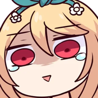 🥲 0afc0f02 anime, uitdrukking, teleurgesteld, personage, schattig, verdrietig telegram sticker