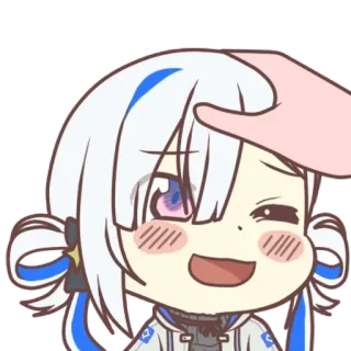 ✋ 26a9a46f Anime, Schattig, Chibi, Hoofdje aaien, Kawaii telegram sticker