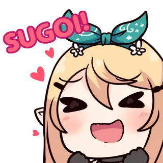 ☺️ 2bda6b44 SUGOI! Anime, Meisje, Leuk, Blij, Opgewonden telegram sticker