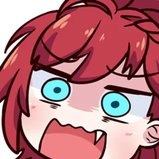 😱 68fdb4ff Anime, Reactie, Geschokt, Verrast, Cartoon telegram sticker