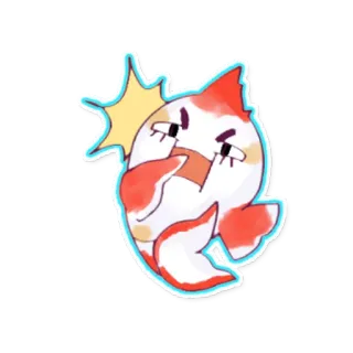 😟 f9aa3ecd 魚, 漫画, 怒り, ステッカー, イラスト telegram sticker