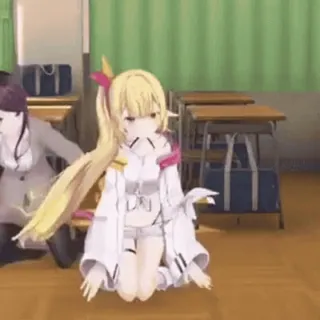 🐽 1a6bf55c Anime, Fille, Salle de classe, Kawaii telegram sticker