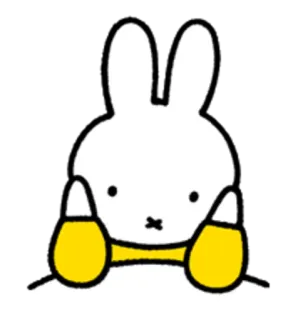🤭 ba0f4951 Miffy 米菲, 兔子, 卡通, 可爱, 兔子 telegram sticker