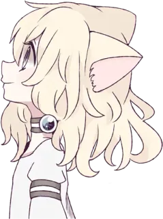 😊 0ceffaac 动漫女孩, 猫耳朵, 卡通, 可爱, 卡哇伊 telegram sticker