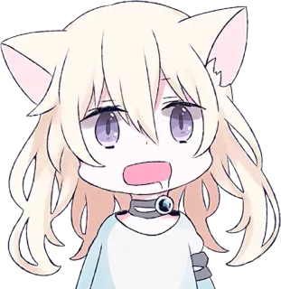 😍 533880fa 动漫, 漫画, 猫娘, 卡哇伊, 可爱, Q版 telegram sticker