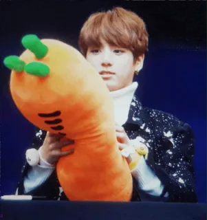 ⁉ e613b783 человек, плюш, игрушка, корейский telegram sticker