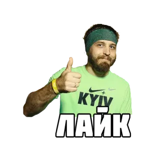 👍 1b0e6aa6 ЛАЙК Leuk, Duim omhoog, Oekraïens, Kiev telegram sticker