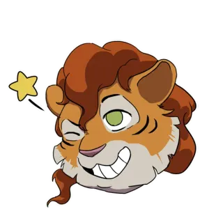 😉 c8ea2a6e harimau, antropomorfik, kartun, binatang, karakter, emoji, stiker telegram sticker