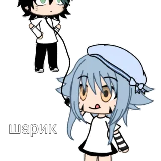 ⭐ 1494862e шарик anime, cartoon, character, digital art, illustration telegram sticker
