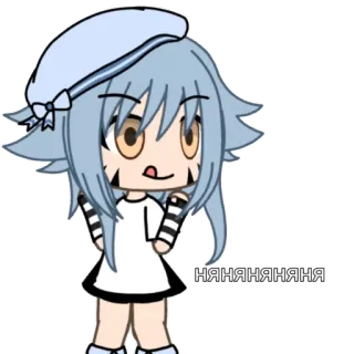 ⭐ b58cd68e НЯНЯНЯНЯНЯ anime, cute, cartoon, funny, sticker, girl, manga telegram sticker