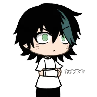 ⭐ b7606fc2 ЭУУУУ gacha, gacha life, avatar, cartoon, character telegram sticker