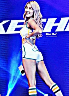 🌑 810f8e4c femme, cheerleader, fitness, sport, athlète, pose telegram sticker