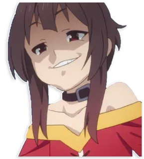 😏 434019cd Megumin Konosuba อนิเมะ, มังงะ, เมกุมิน, ยิ้มเยาะ, Konosuba whatsapp sticker