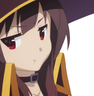 😒 a9337501 Megumin Konosuba อนิเมะ, เมกุมิน, Konosuba, เวทมนตร์, แม่มด, น่ารัก, ผู้หญิง whatsapp sticker