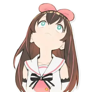 😱 abe54549 Kizuna AI อนิเมะ, ผู้หญิง, Vtuber, น่ารัก, การ์ตูน, ตัวละคร whatsapp sticker