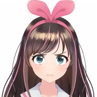 😒 e235805b Kizuna AI อนิเมะ, การ์ตูน, ยูทูปเบอร์เสมือนจริง, Kizuna Ai, ผู้หญิง, เด็กผู้หญิง whatsapp sticker
