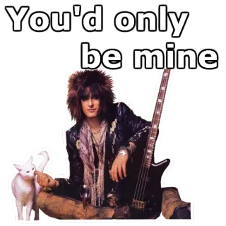 💊 5d1832e7 You'd only be mine música, rock, banda, guitarra, letras, gato whatsapp sticker