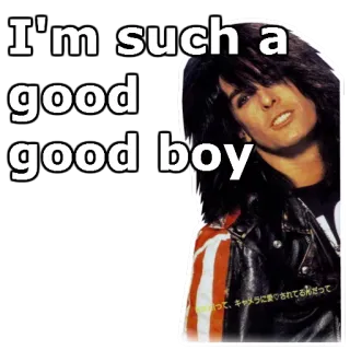 🔥 86f30a5b I'm such a good good boy persona, retrato, cantante, música whatsapp sticker