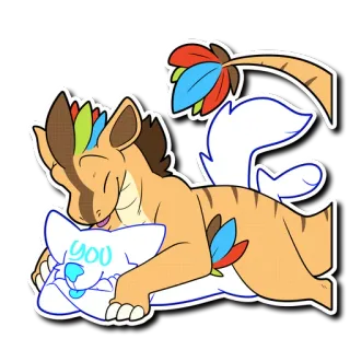 😊 87276319 YOU 동물, 퍼리, 캐릭터, 사랑, 포옹, 만화 whatsapp sticker