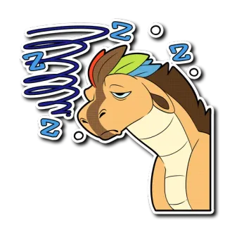 💤 af814147 Z 졸린, 피곤한, zzz, 자는, 만화, 말, 지친 whatsapp sticker